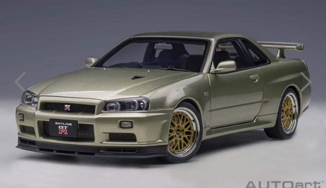 AUTOart 1/18 GT-R(R34) V-specⅡ NUR BBS
