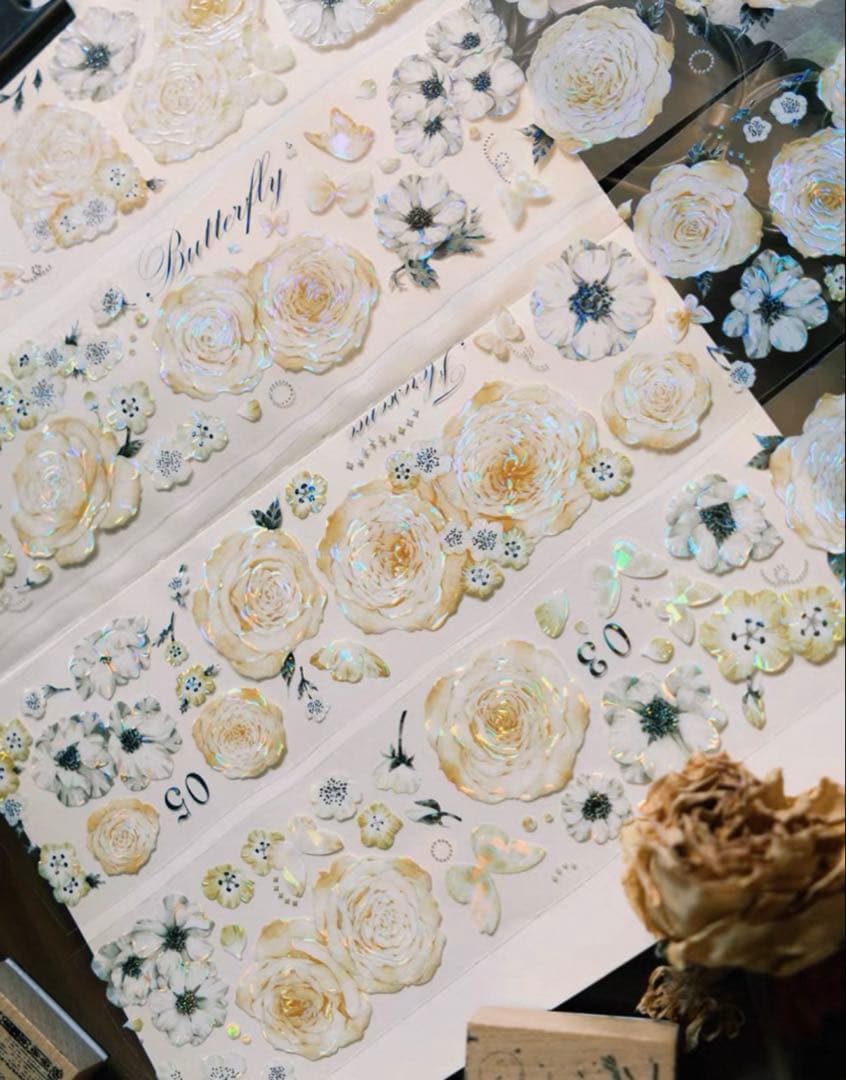 ⭐️SALE⭐️ 林野间《橙玫瑰》海外マスキングテープ　マステ 【2460】