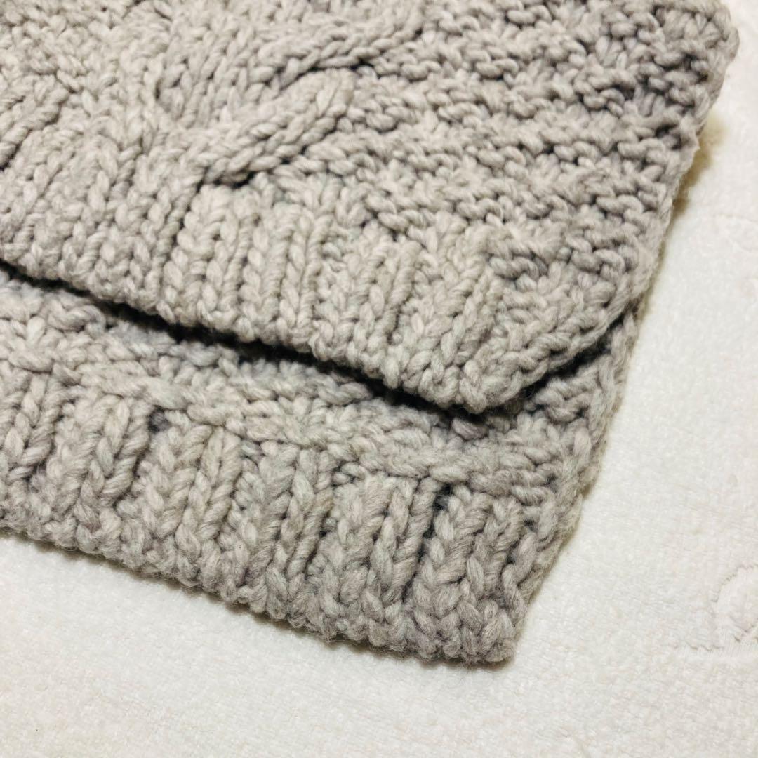 かぐれ　ペルーショルダーニットウォーマー　グレー