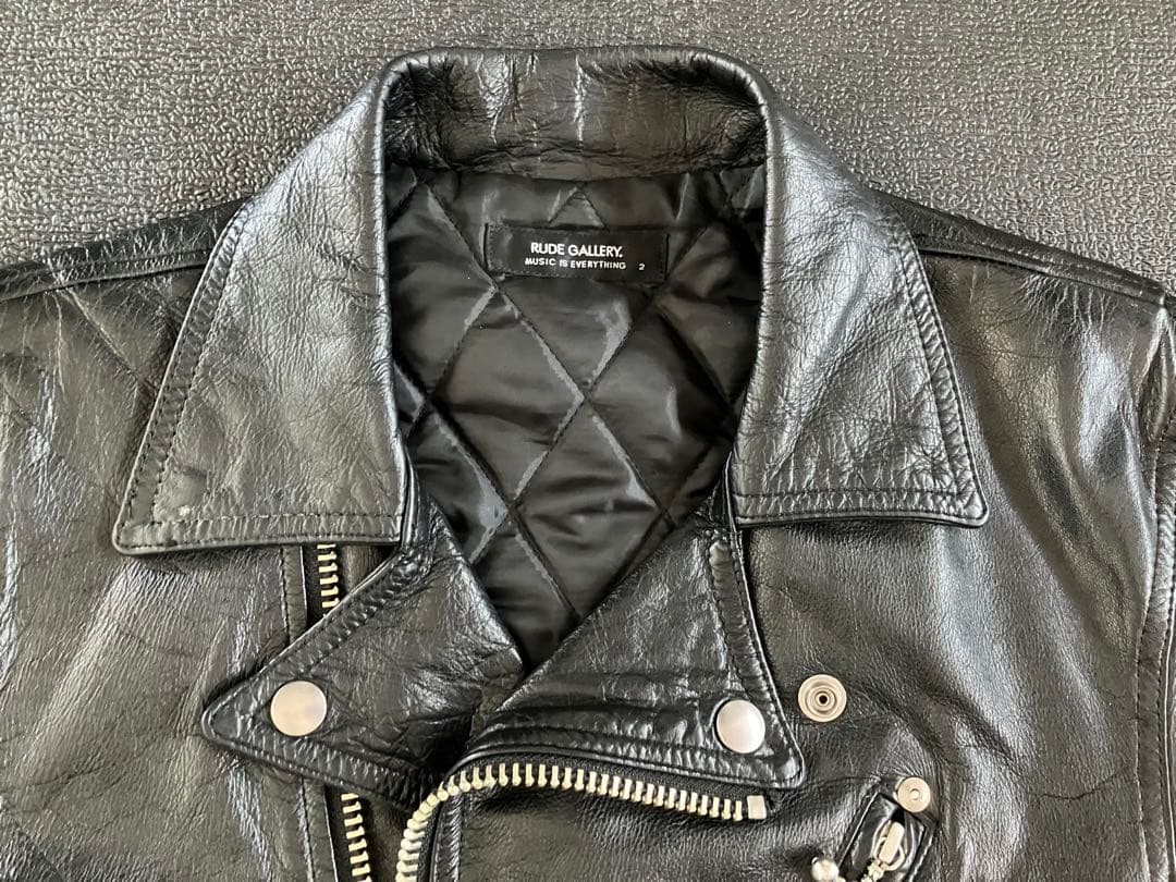 ルードギャラリー RUDE GALLERY ダブルレザーライダース サイズ2