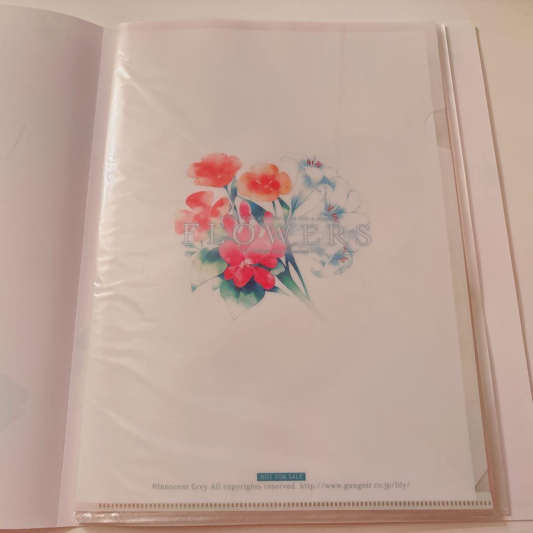 innocent grey Flowers A4 クリアファイル 春 夏