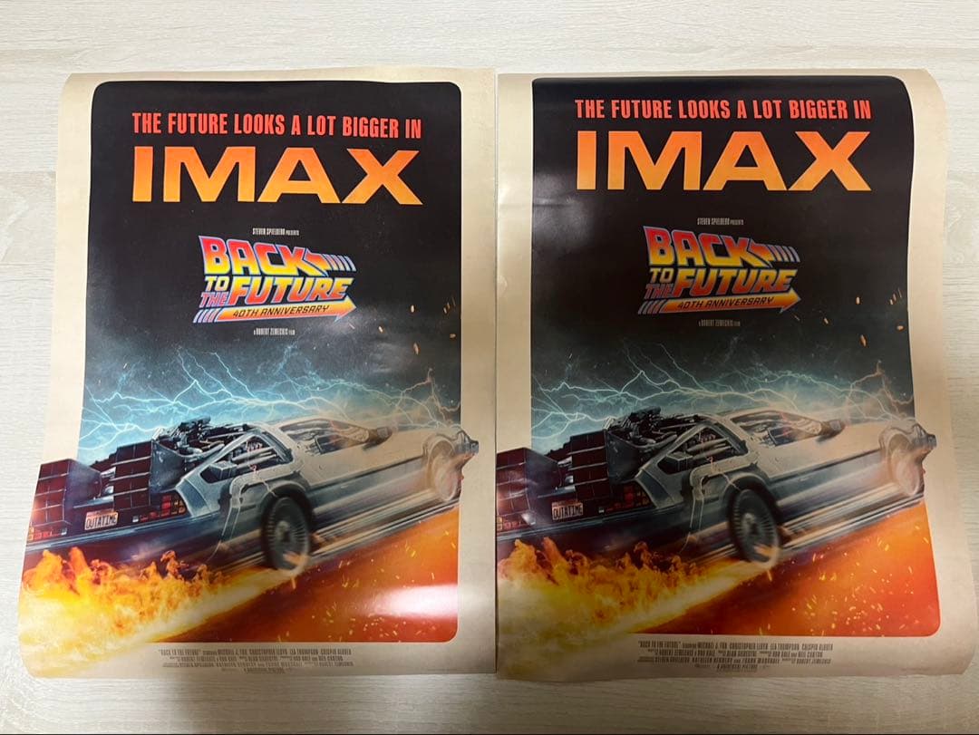 バック・トゥ・ザ・フューチャー 40周年記念 IMAX A3ポスター 2枚セット