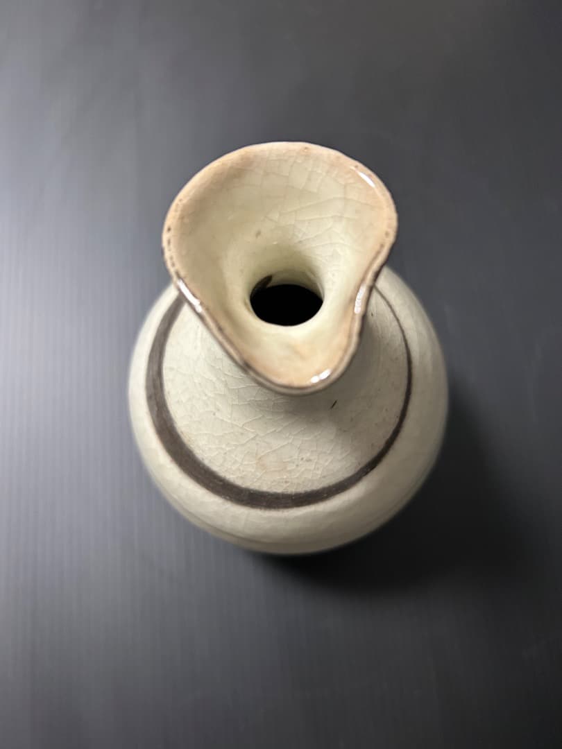 萩焼 耳付酒器　坂田泥華 作