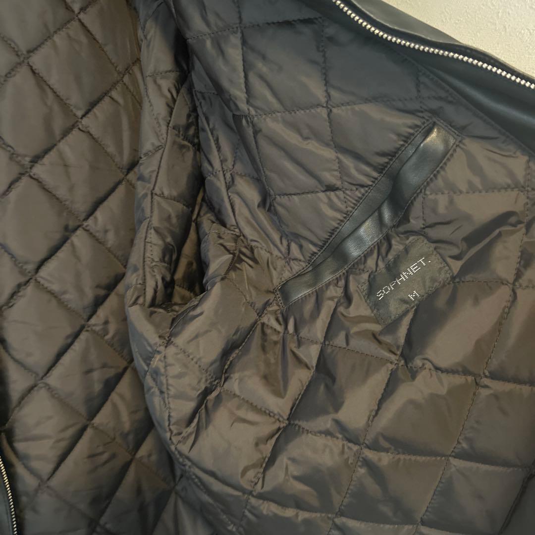 キ*タ様 sophnet フェイクレザーシングルライダースジャケット