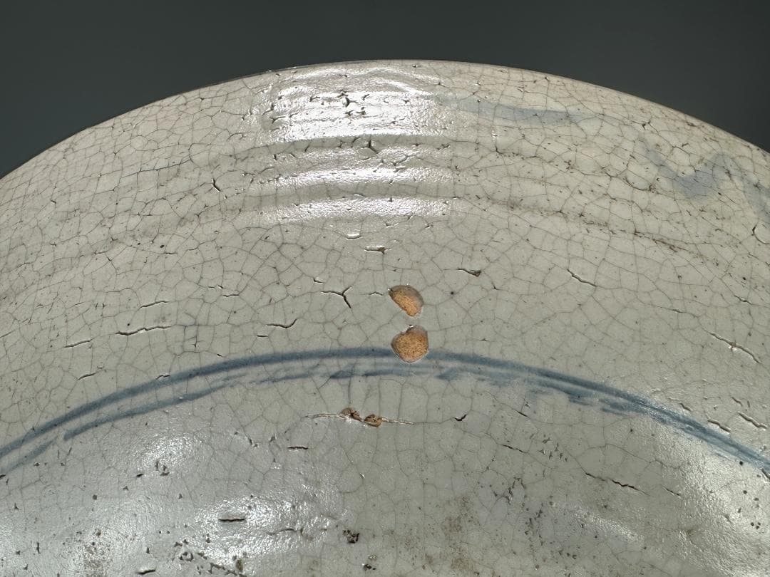 中国美術　16世紀頃　明代　明時代　青花花鳥文大盤　染付大皿　 唐物　安南大皿