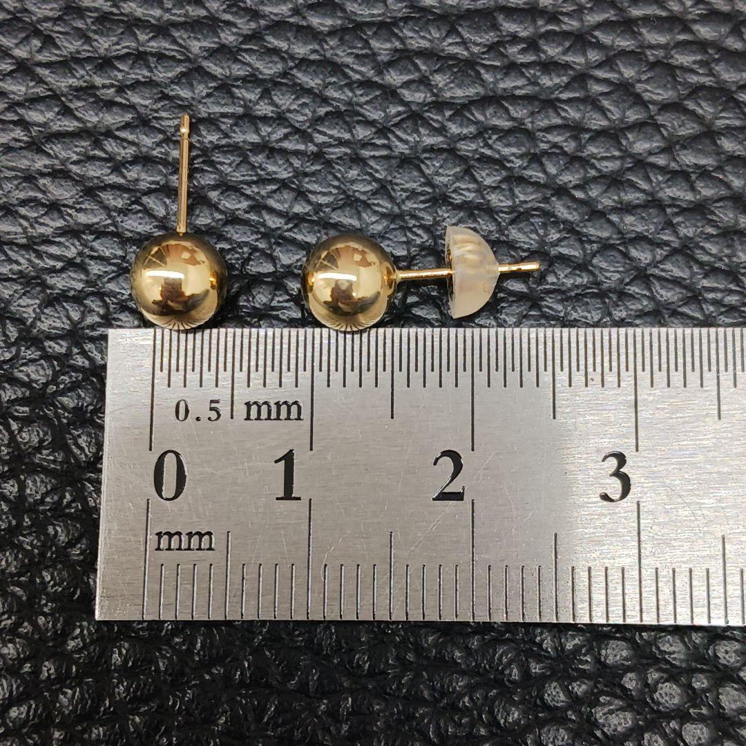 (B012001) K18 YG ピアス 丸玉 アクセサリー