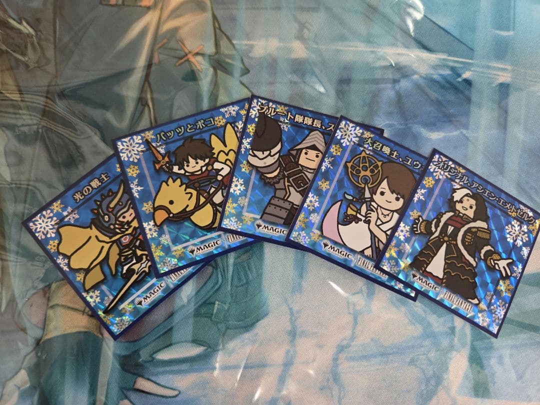 MTG FF 瞬唱の魔道士 プレイマット+ちびキャラシール5枚セット