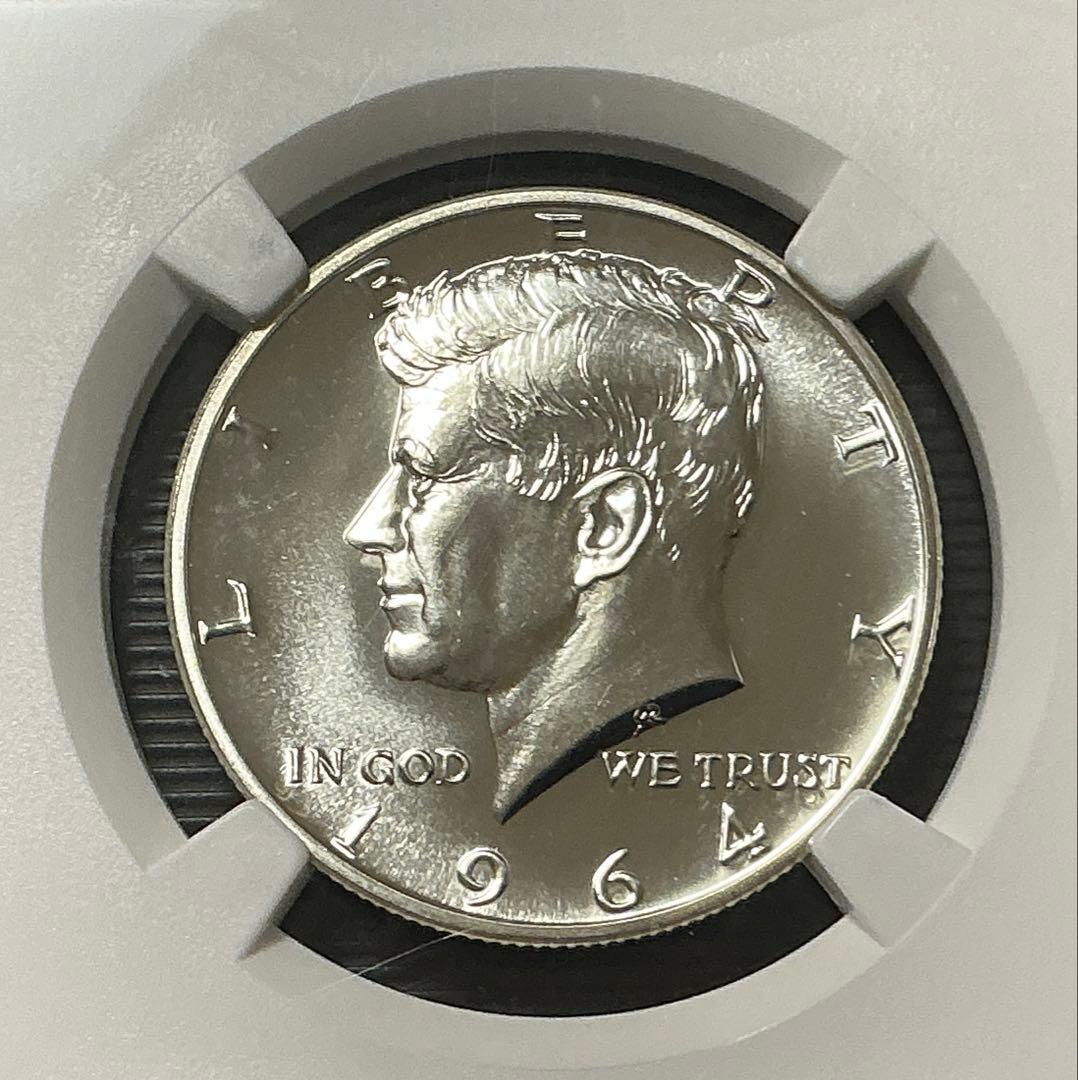 【本物保証】NGC鑑定 1964年 アメリカ ケネディ ハーフダラー PF66