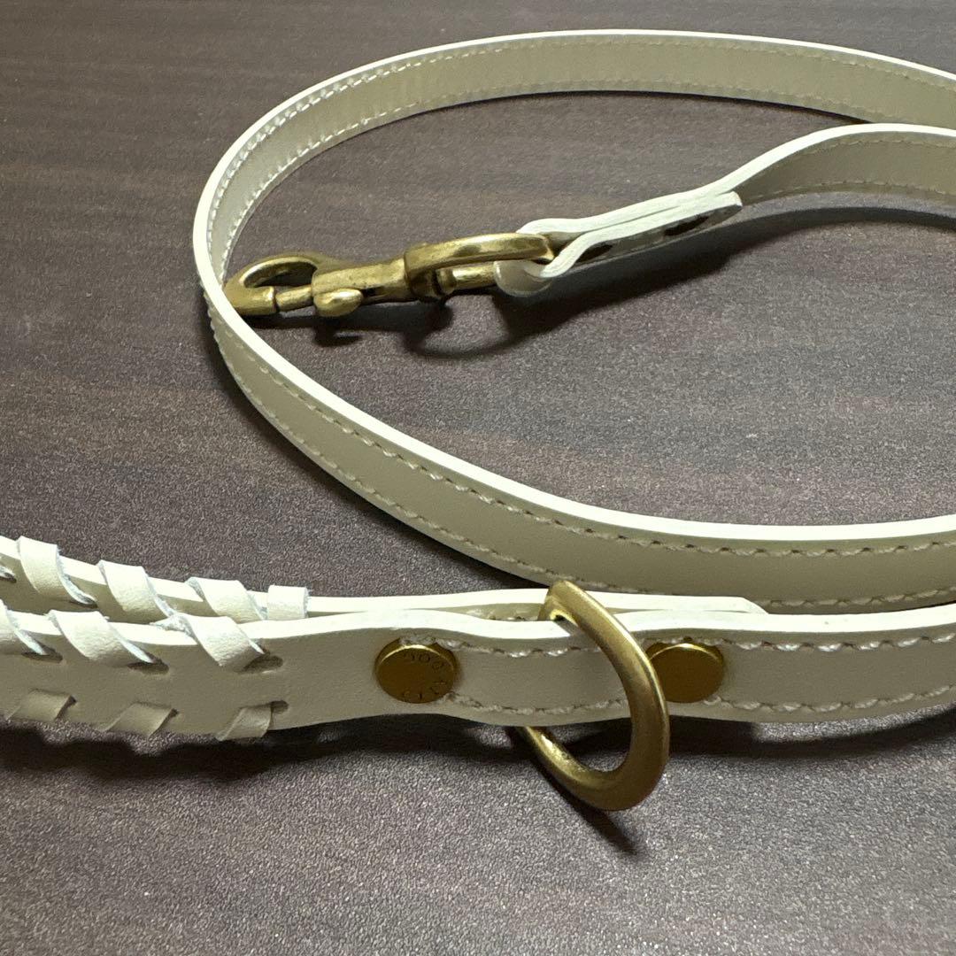 CITYDOG レザー ハーネスMサイズ&リードセット　アイボリー