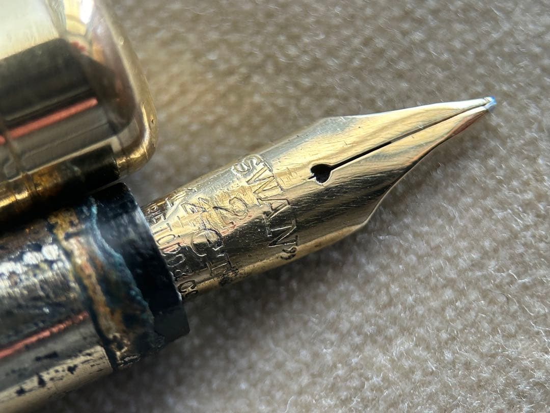 スワン/Swan Mabie Todd & Co. 万年筆 ペン先14CT 金