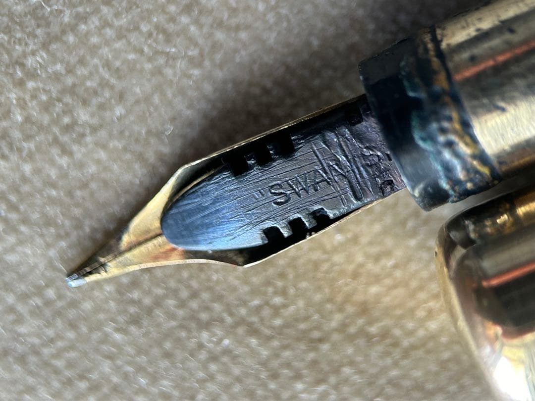 スワン/Swan Mabie Todd & Co. 万年筆 ペン先14CT 金