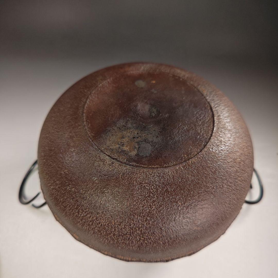 ウ238 茶釜『釜師　佐藤浄清造』『芦屋写浜松地紋　真形釜　共箱』鉄釜　茶道具