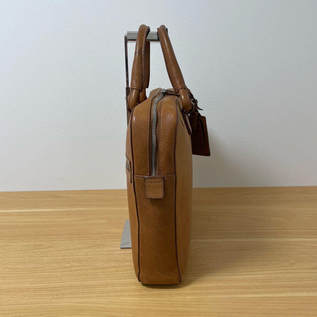 ダンヒル　ビジネスバッグ　ブリーフケース　キャメル　レザー　L3J381T