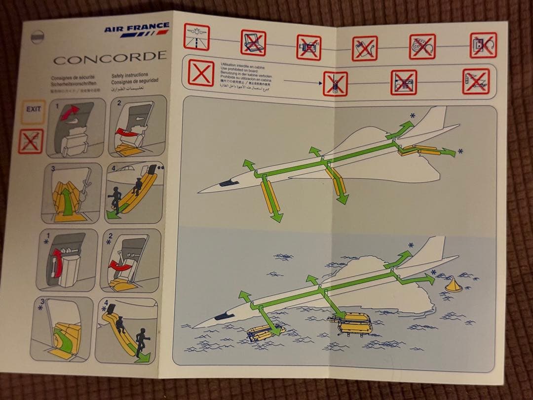 Air France Concorde 緊急避難マニュアル