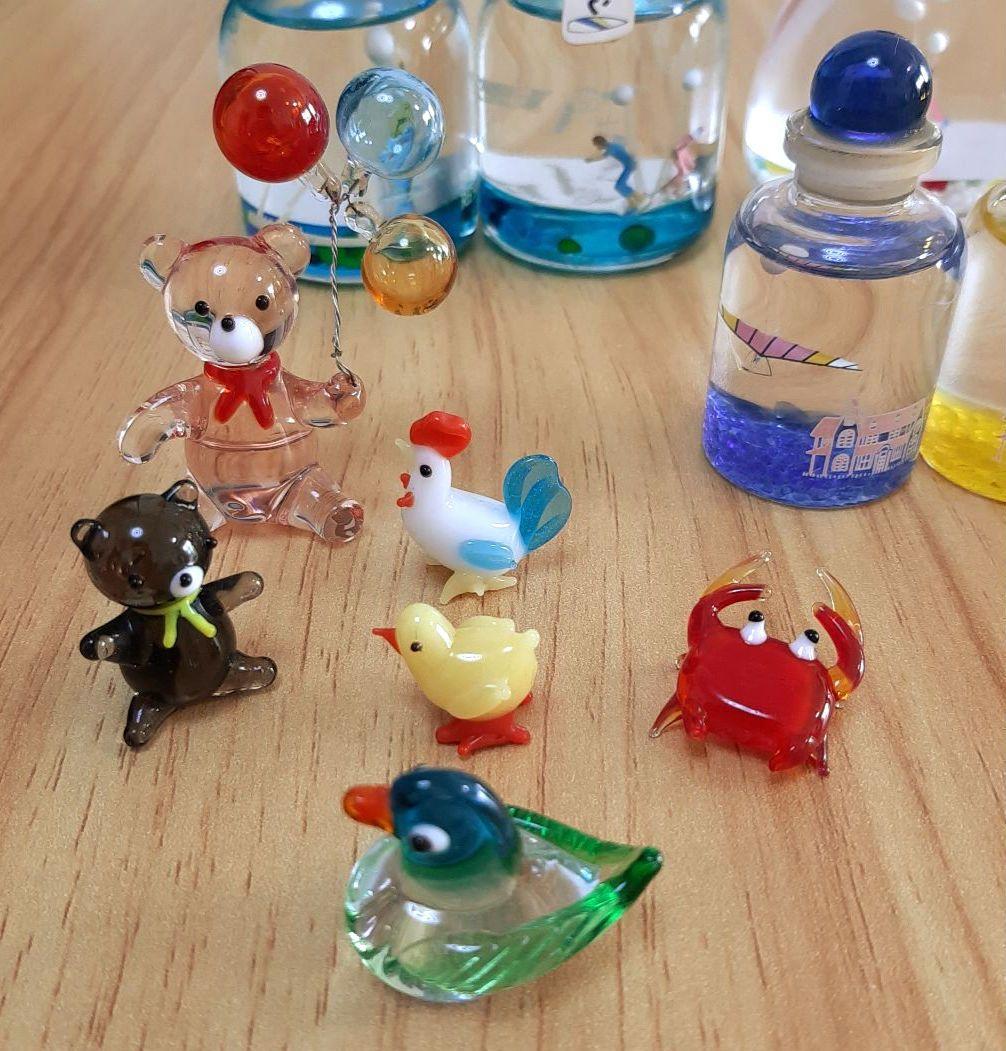 オイルドーム ミニチュアボトル サーフィン スキー ハングライダー ガラス細工