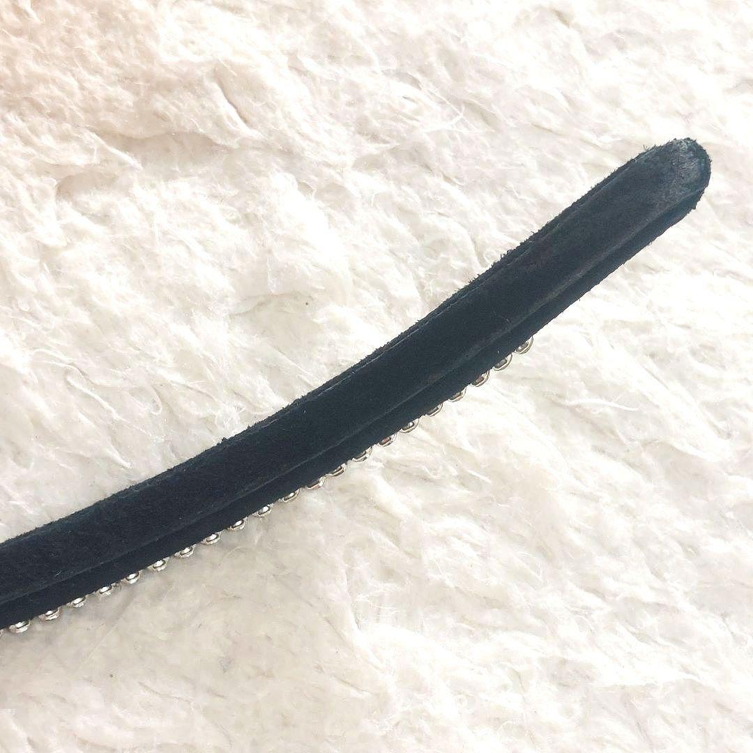 美品 acca 3連 スワロフスキー ラインストーン カチューシャ シルバー黒