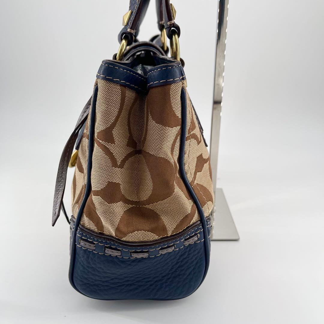 バッグ Vintage Coach Handbag Studs Navy y2k