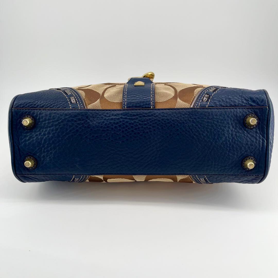 バッグ Vintage Coach Handbag Studs Navy y2k