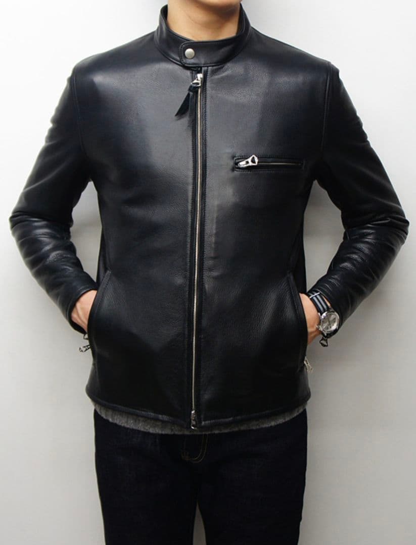 【美品】 Y'2 LEATHER　 SINGLE RIDERS　黒　サイズ42