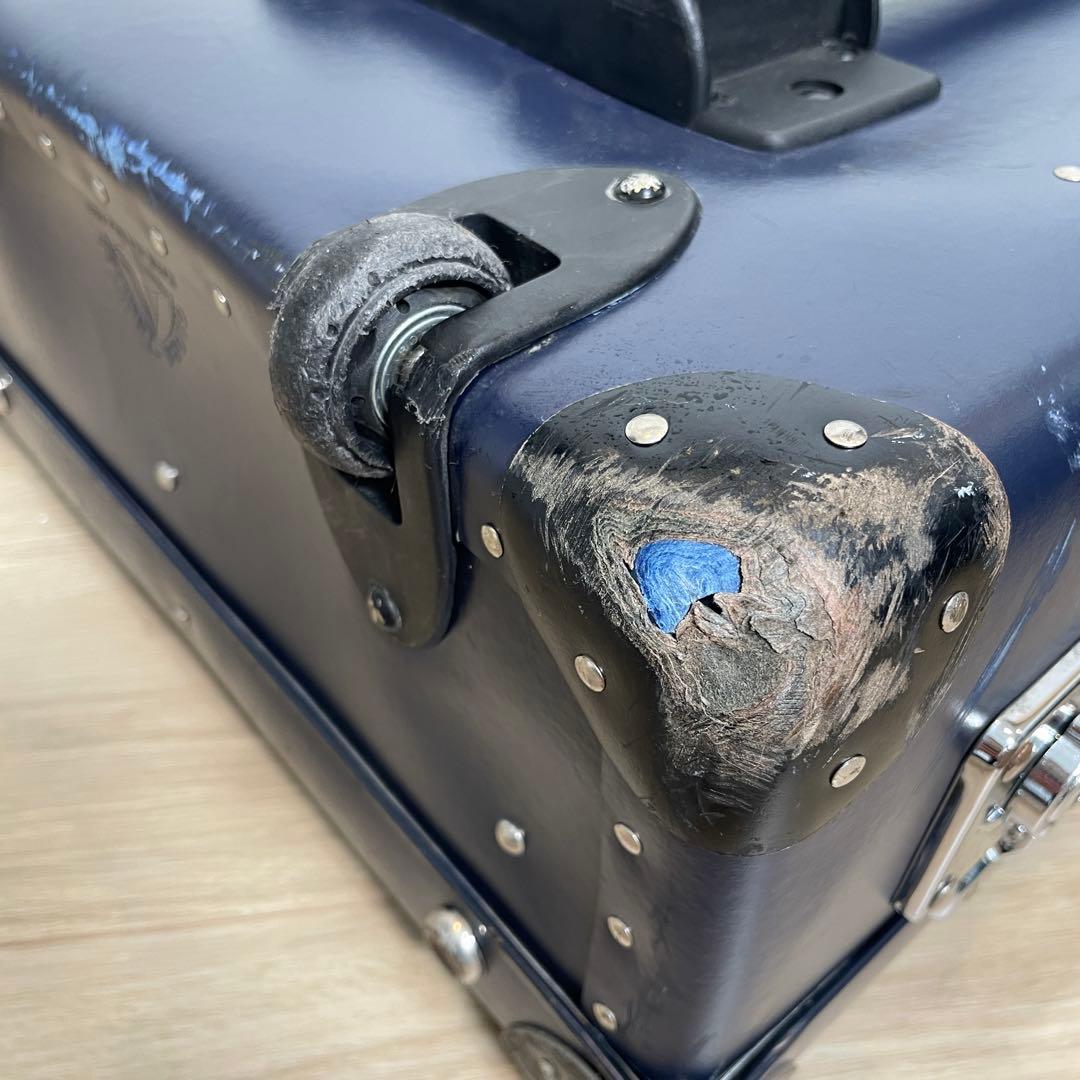GLOBE TROTTER グローブトロッター スーツケース ネイビー 二輪