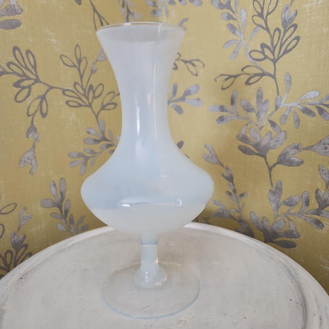 フランスアンティーク オパールセントフラワーベース