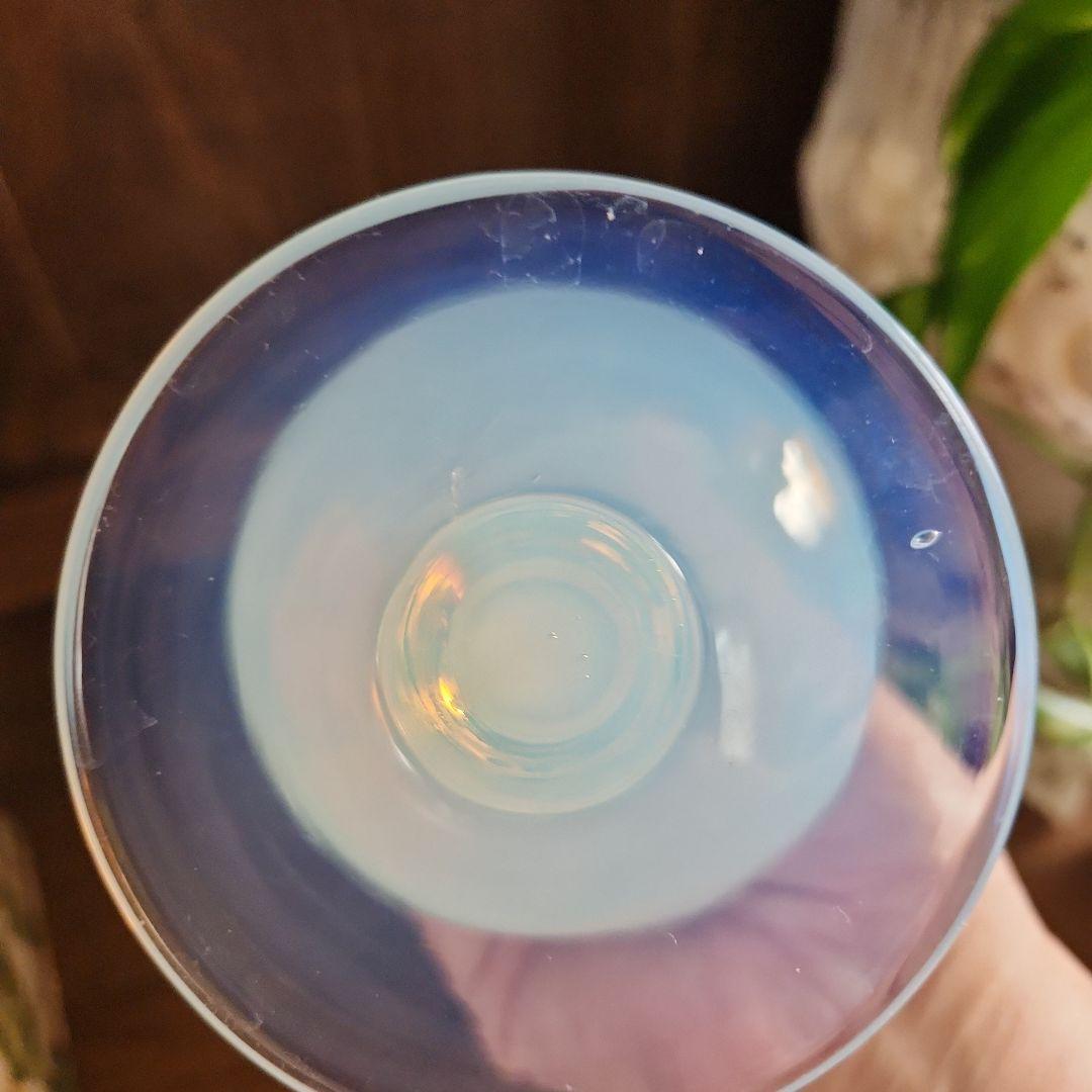 フランスアンティーク オパールセントフラワーベース