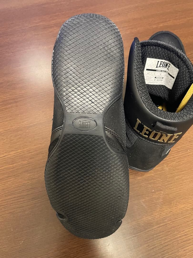 LEONE 1947 ボクシングシューズ ブラック/ゴールド