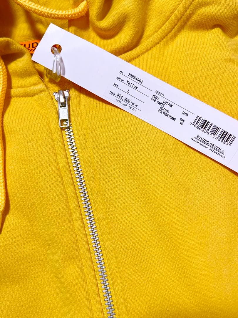 STUDIO SEVEN スタジオセブン パーカー イエロー Lサイズ