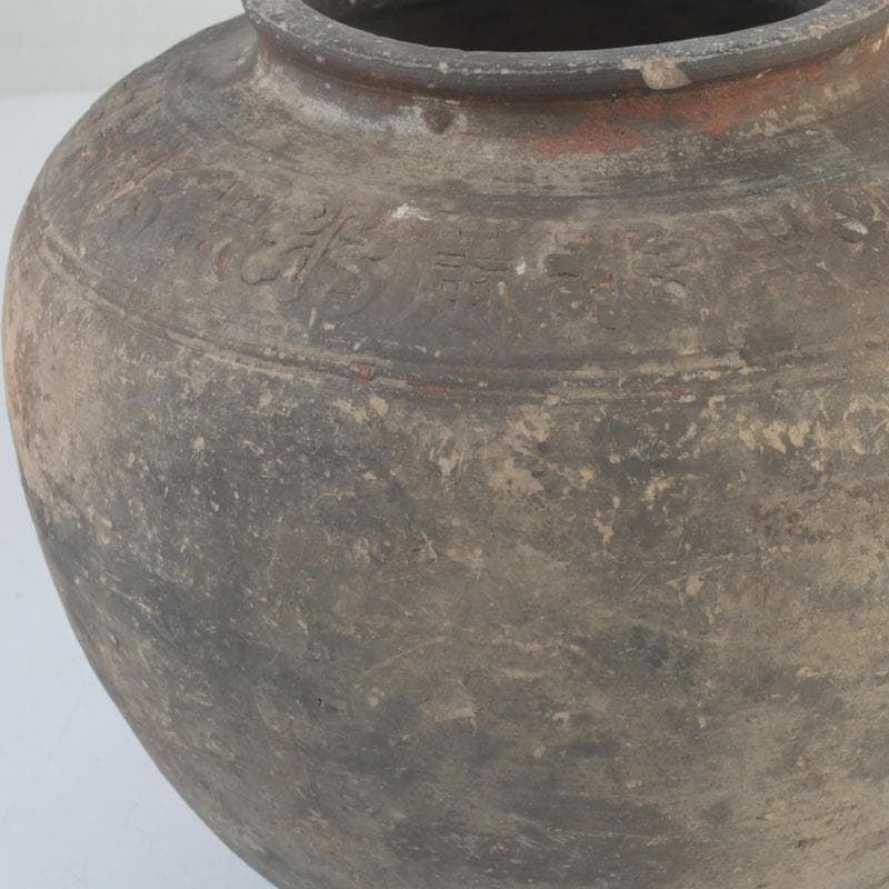 中国　紫砂　朱泥　漢詩刻　壷　時代箱付　V　9807A