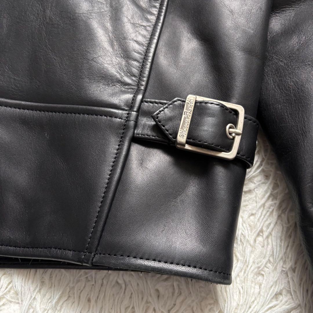 美品【ハーレーダビッドソン】シングルライダースジャケット 革ジャン　XL