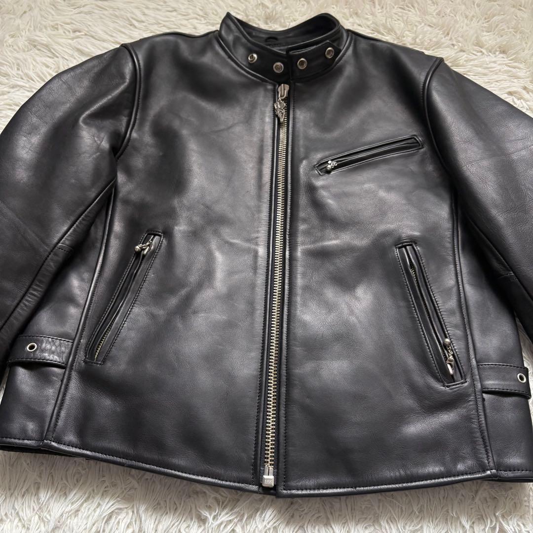 美品【ハーレーダビッドソン】シングルライダースジャケット 革ジャン　XL