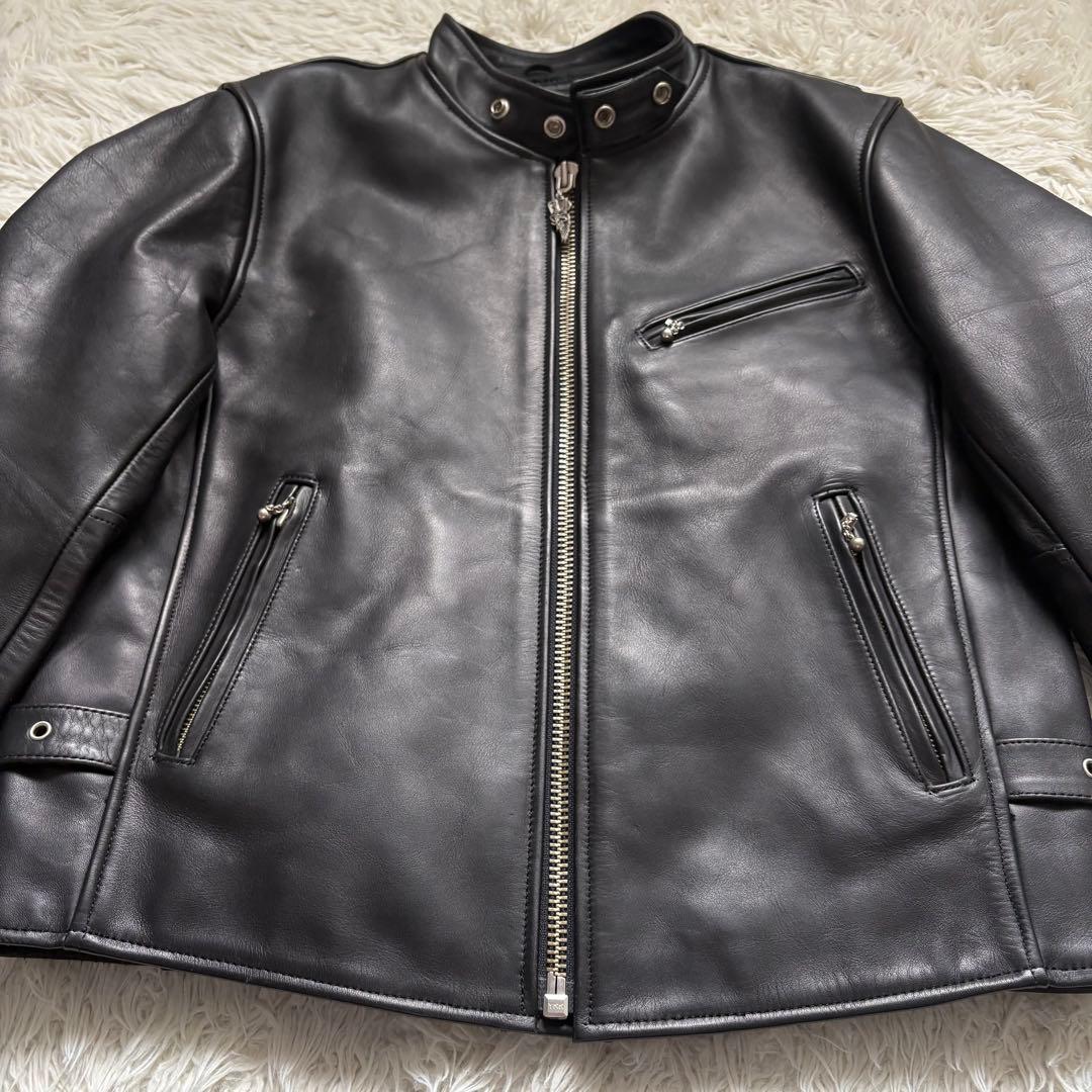 美品【ハーレーダビッドソン】シングルライダースジャケット 革ジャン　XL