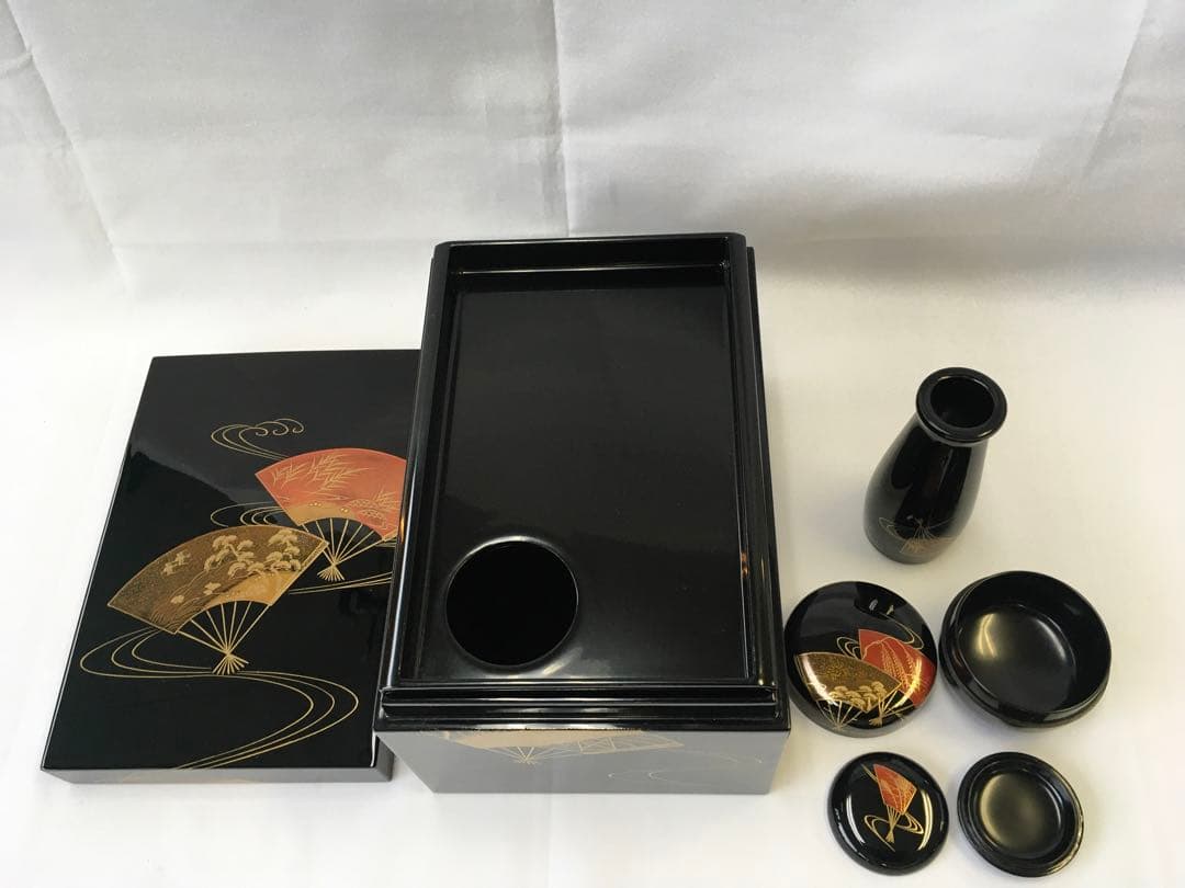 利休箱　輪島塗　祥明　箱瀬淳一作