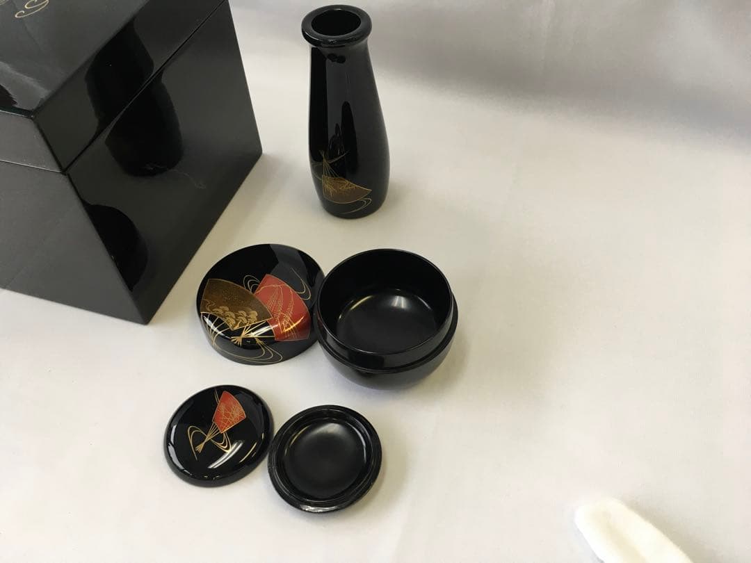 利休箱　輪島塗　祥明　箱瀬淳一作