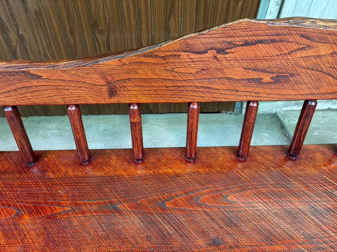 ベンチチェア　工房 我楽堂　無垢材　漆仕上げ　長椅子　民藝　幅190ｃｍ