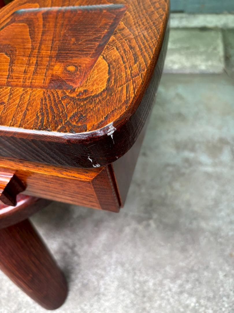 ベンチチェア　工房 我楽堂　無垢材　漆仕上げ　長椅子　民藝　幅190ｃｍ