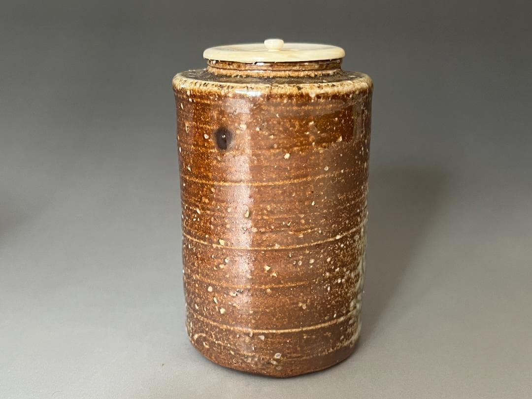 堀内宗心書付　保庭楽入造　信楽茶入　銘「松風」　茶道具　表千家