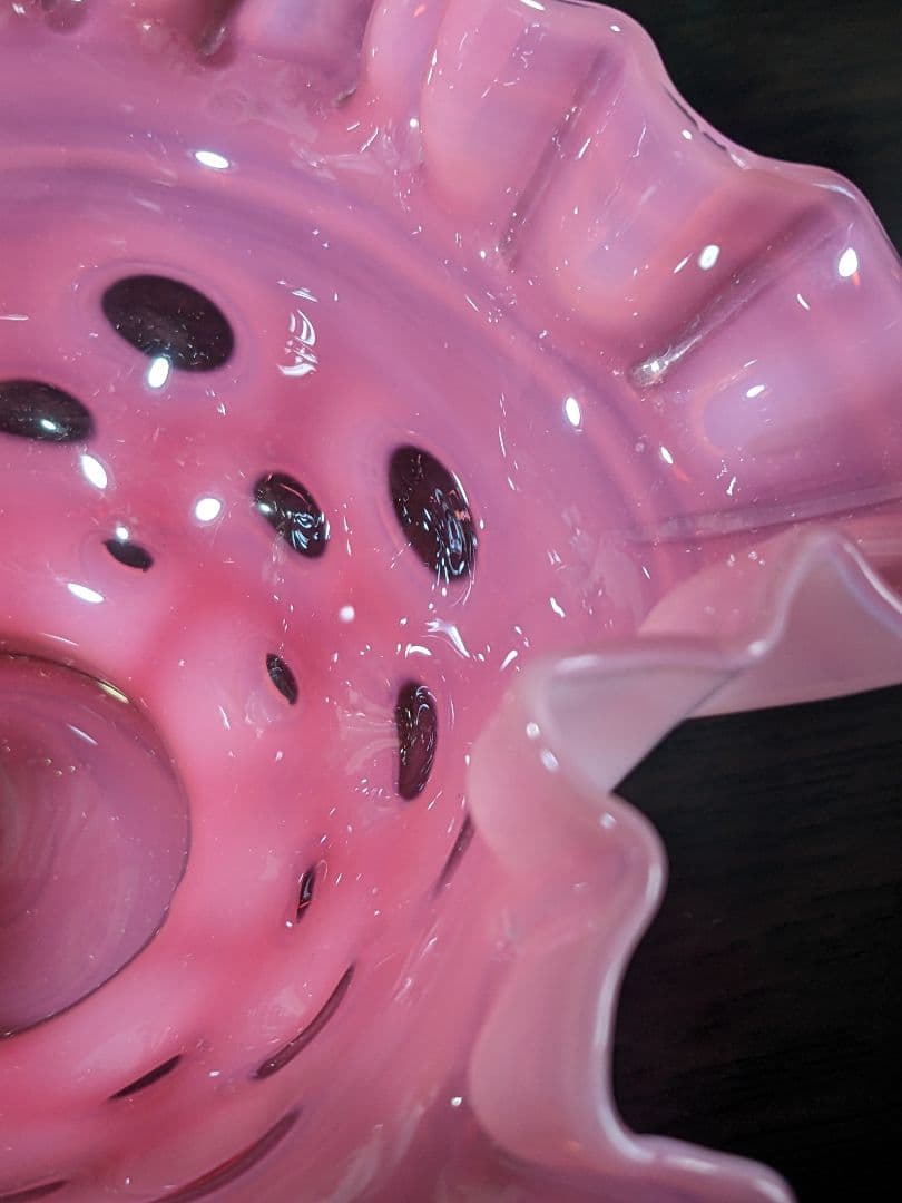 フェントン　ドット　クランベリーフリルボウル　お値下げ中