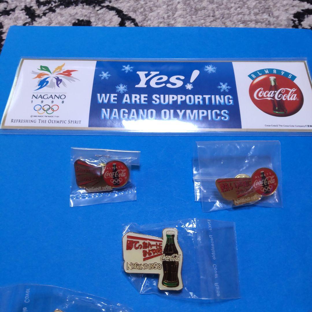 コカ・コーラ 長野オリンピック ノベルティピンバッジ 5個セット