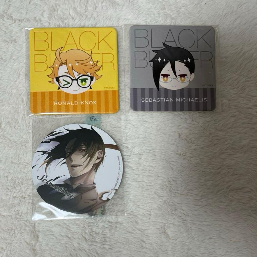 黒執事 スクエア缶バッジ 宝石缶バッジ カフェしおり アクリルキーホルダー