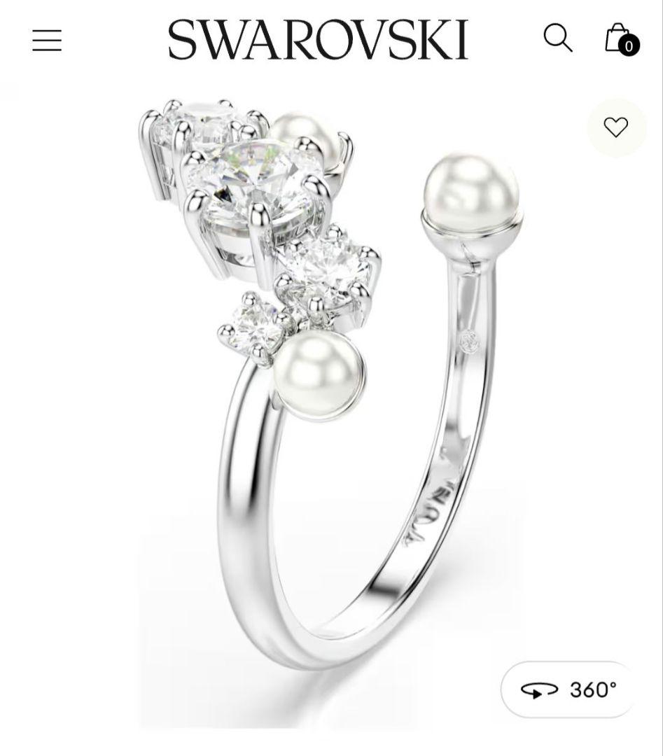 新品SWAROVSKI 55 Constella パール リング スワロフスキー