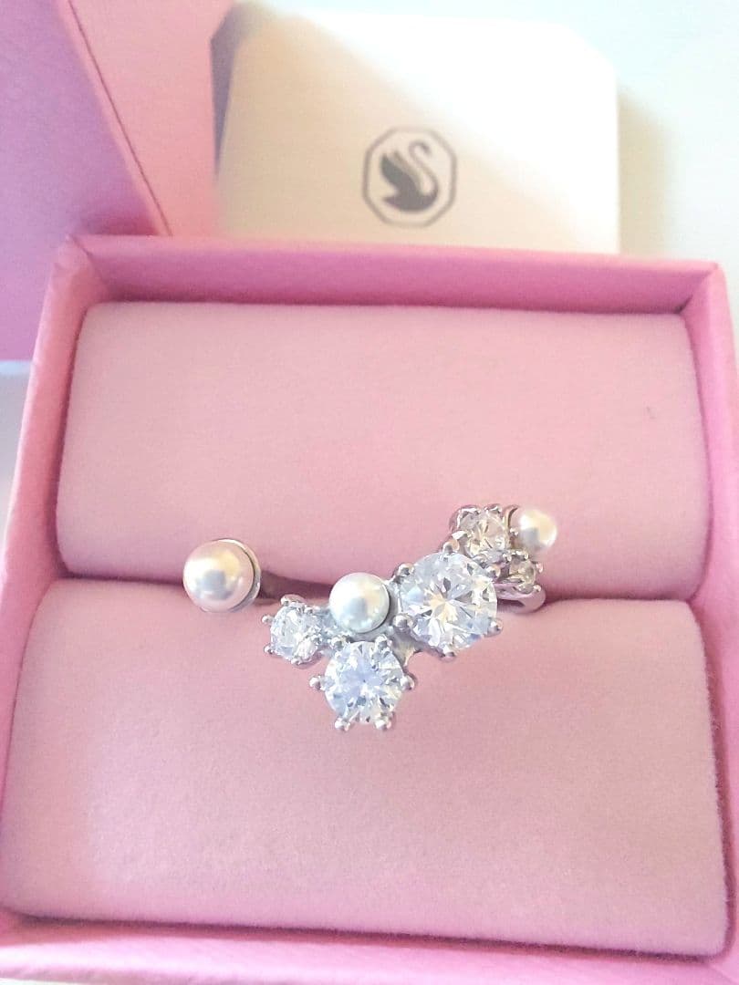 新品SWAROVSKI 55 Constella パール リング スワロフスキー