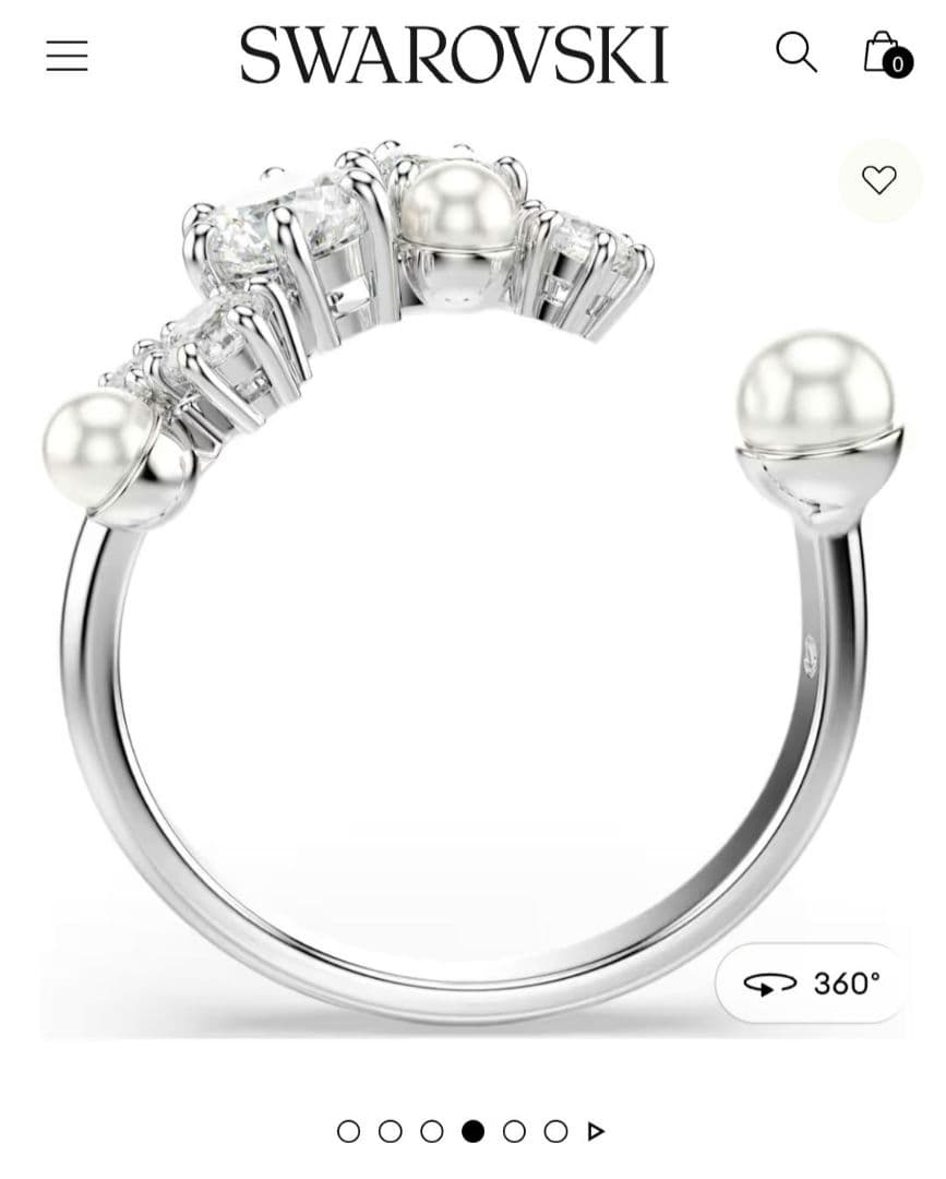 新品SWAROVSKI 55 Constella パール リング スワロフスキー