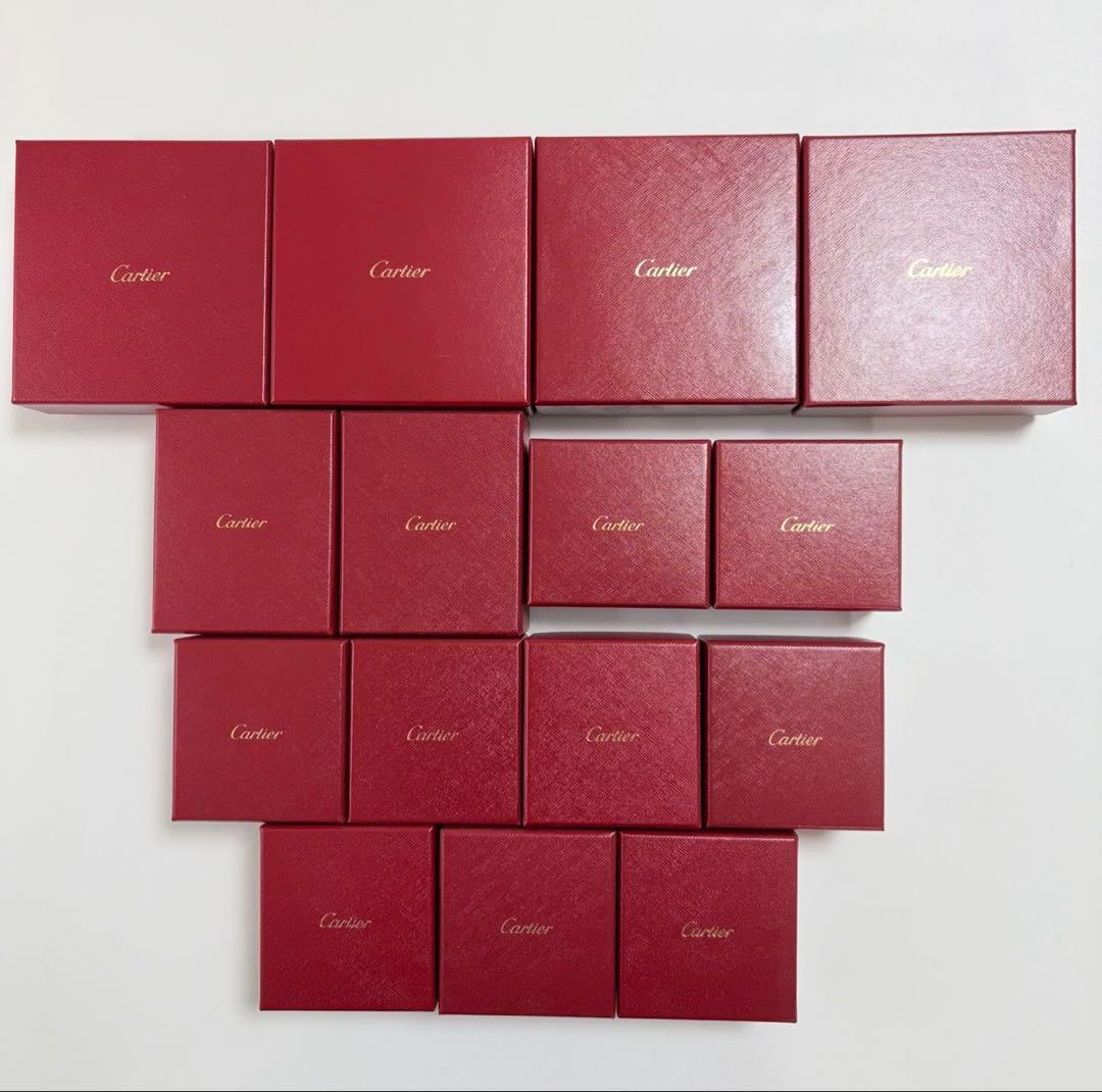 カルティエ　ネックレス　リングケース　ピアスケース　空箱　現行品　13個