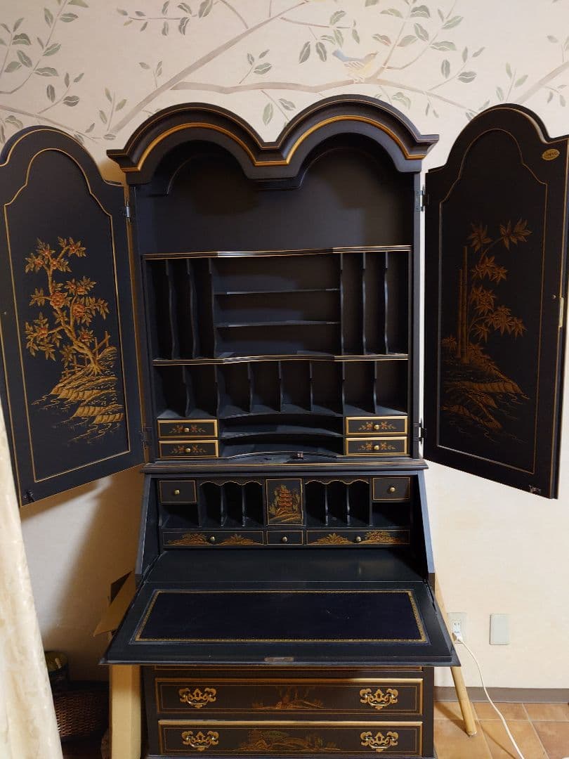 引取り限定アンティーク調 キャビネット　ライティングデスク　jasper