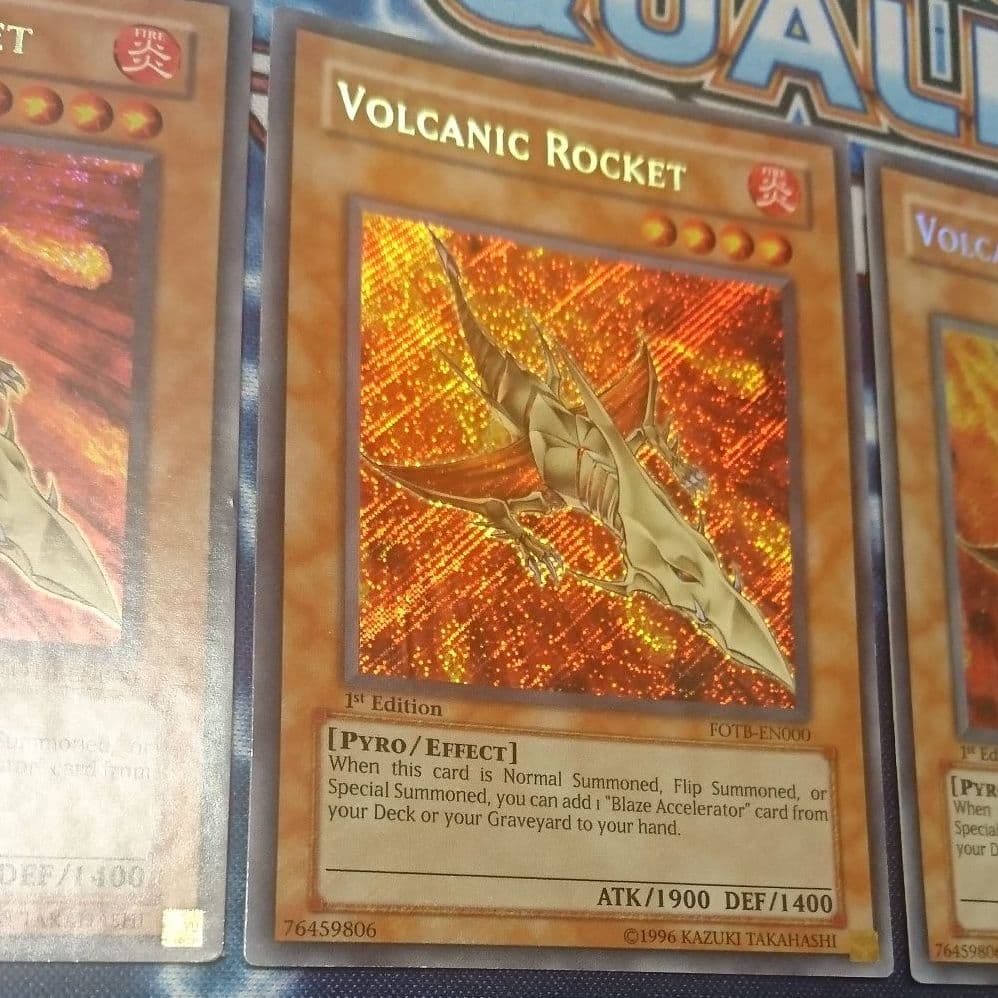 遊戯王 ヴォルカニック・ロケット 英語　EU版1stシークレット3枚　FOTB