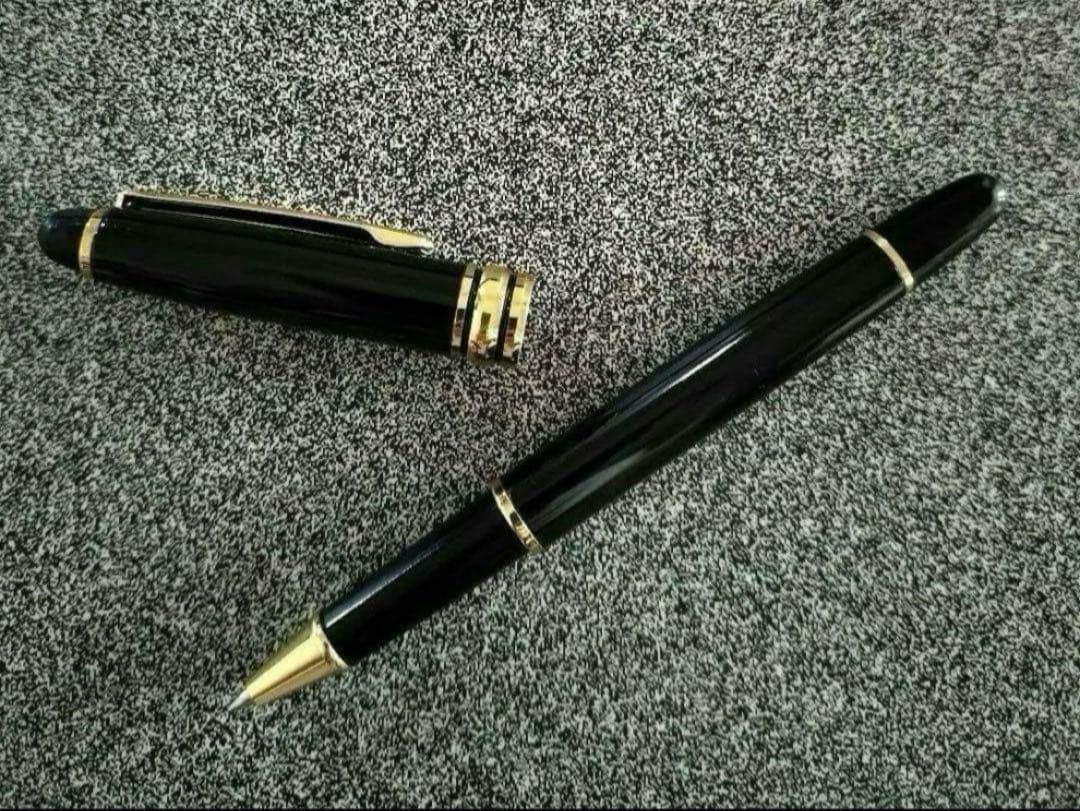 高級マイスターゴールド 163 ローラーボール　キャップ式ボールペン　ギフト m