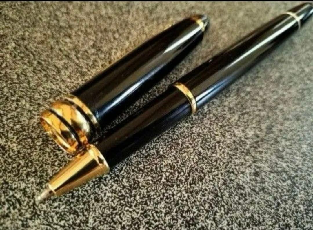 高級マイスターゴールド 163 ローラーボール　キャップ式ボールペン　ギフト m