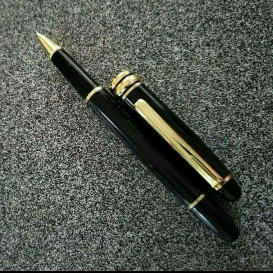 高級マイスターゴールド 163 ローラーボール　キャップ式ボールペン　ギフト m