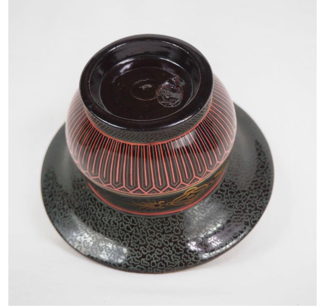 送料無料　江戸時代　豊楽焼『豊助』銘　盃・杯台　本物保証　★大珍品★